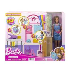 Barbie Make a Sell Boutique Playset 150+‎ Creations Fashion Designer Doll New